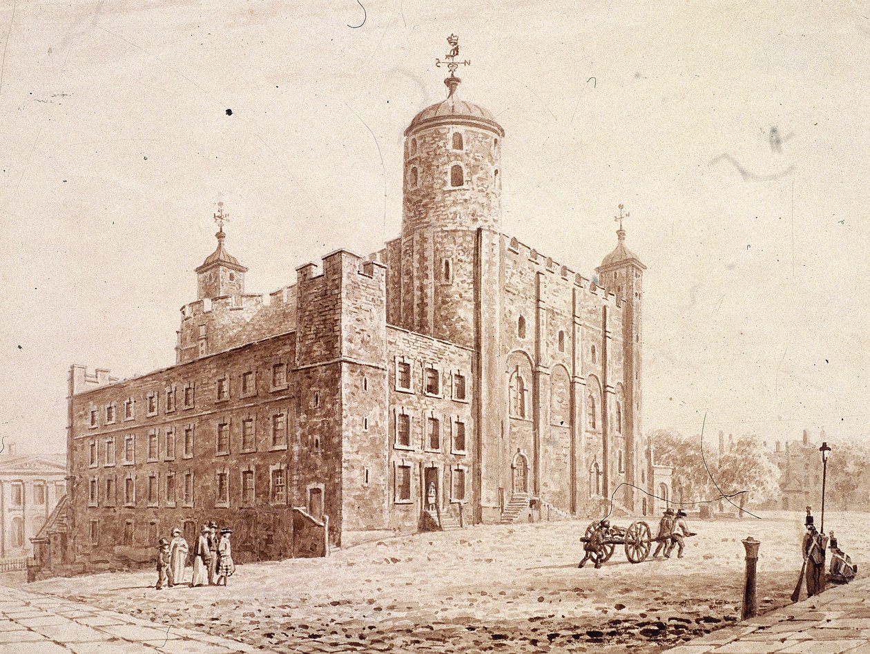 Lontoon Tower, Lontoo, vuonna 1820 tekijältä Frederick Nash