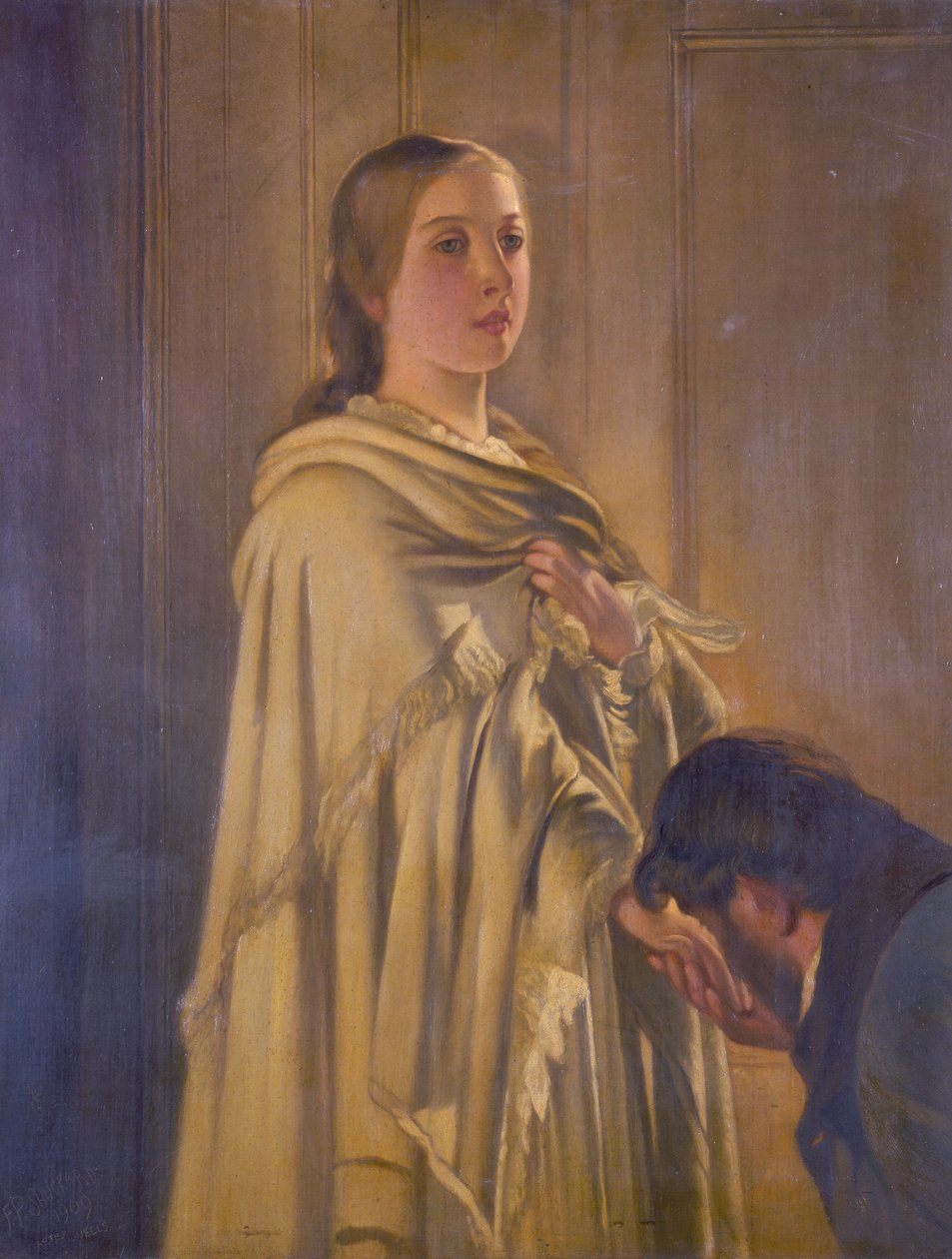"Kuningatar Victoria vastaanottaa uutisen liittymisestään Kensingtonin palatsissa, 20. kesäkuuta 1837", 1909 tekijältä Frederick P Shuckard