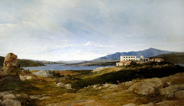 Näkymä Garibaldin huvilasta Caprerassa Sardiniassa tekijältä Frederick Richard Lee