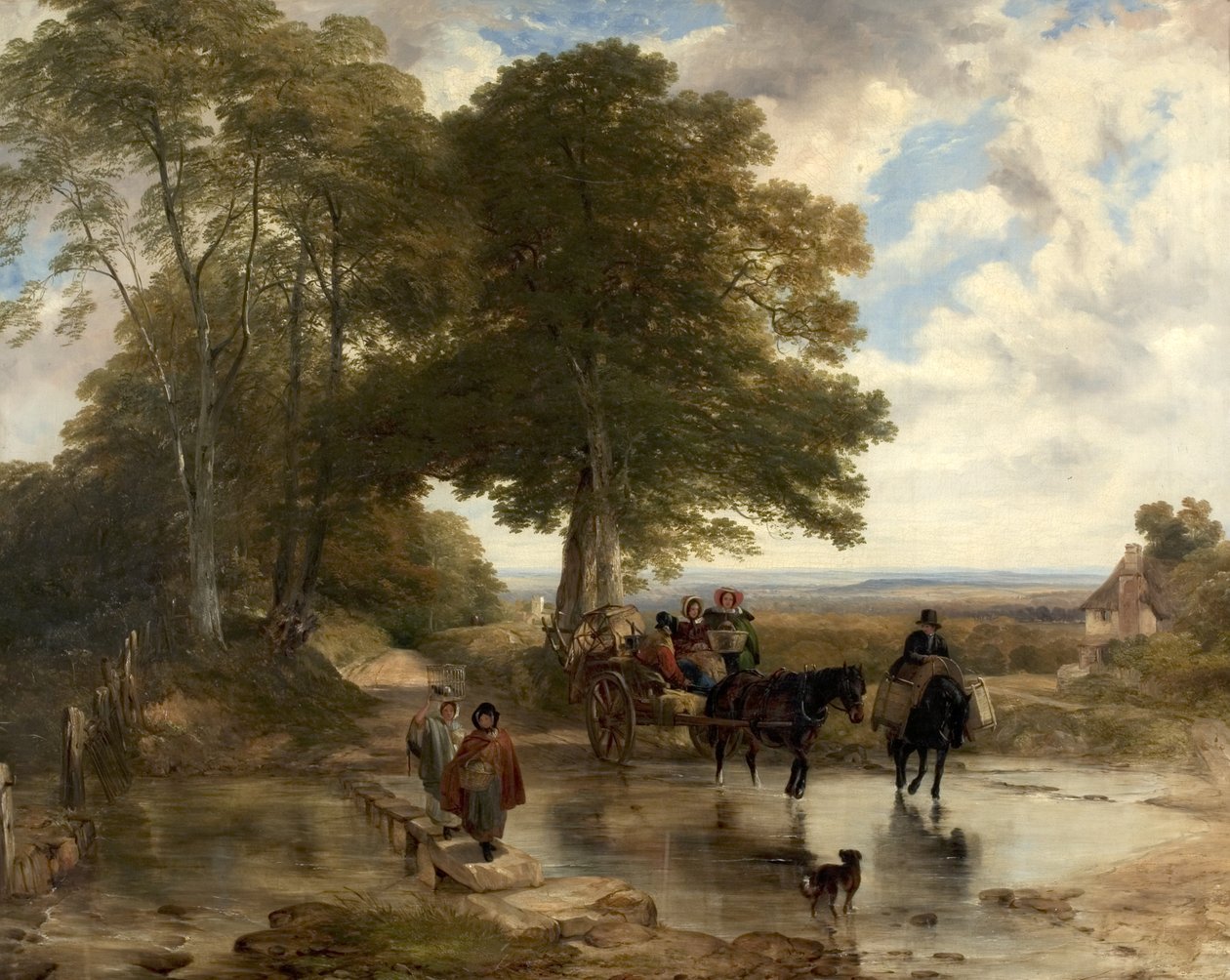 Kauppakärry purossa, 1845 tekijältä Frederick Richard Lee