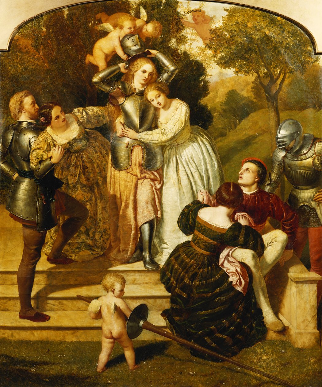 Britomart Unarming, n. 1855 tekijältä Frederick Richard Pickersgill