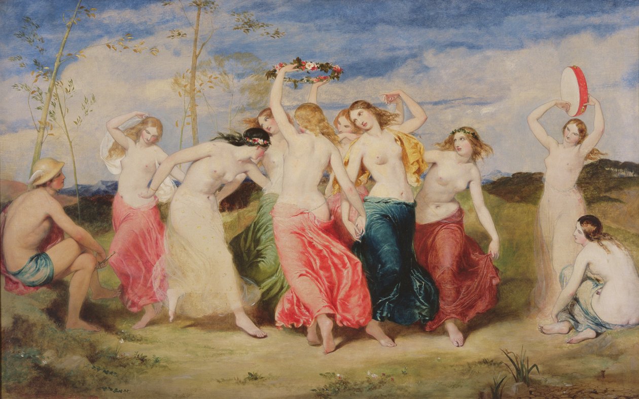 Mercury opettaa nymfejä tanssissa tekijältä Frederick Richard Pickersgill