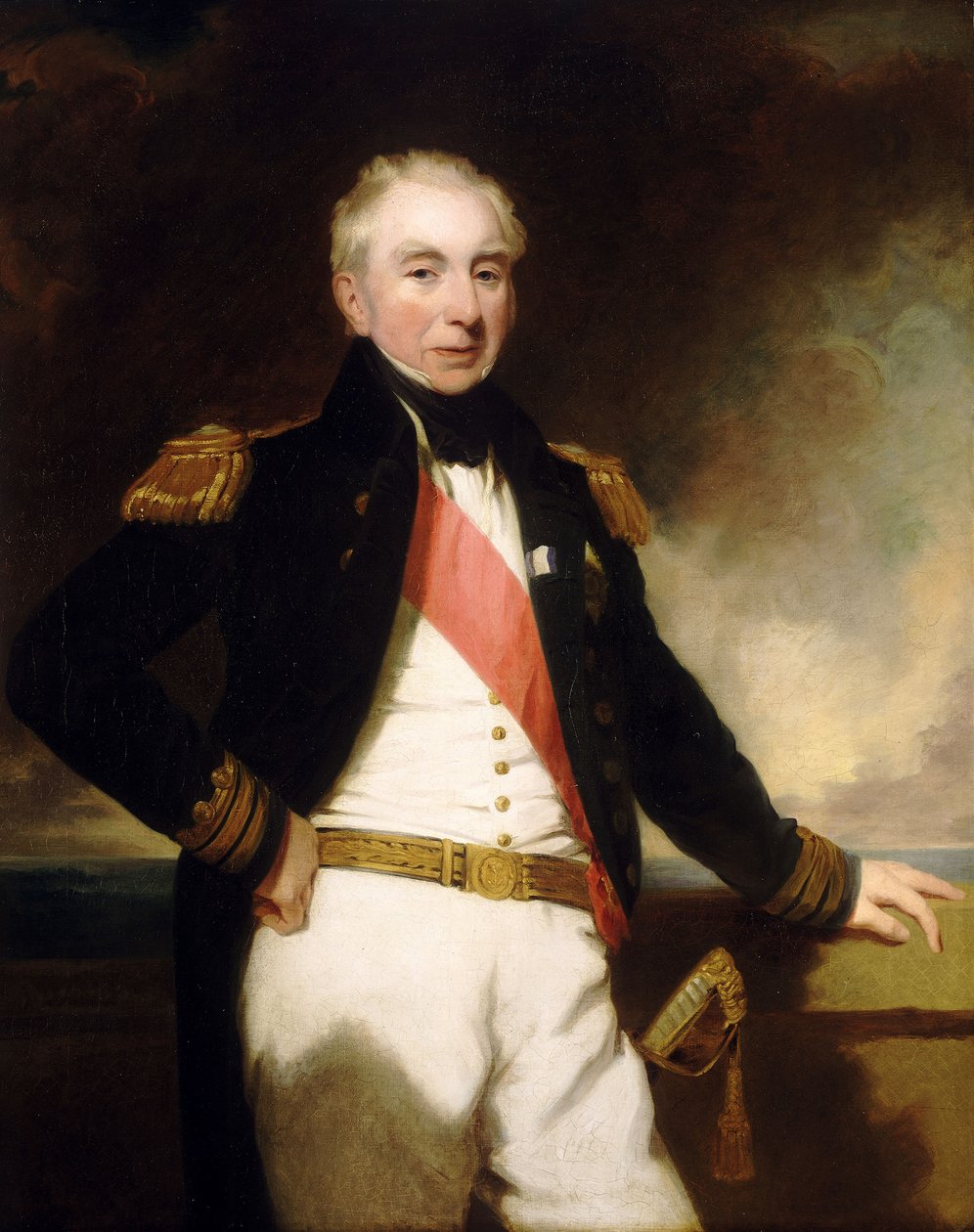 Amiraali Sir Robert Stopford (1768-1847), 1800-luvun alkupuoli ja puoliväli (öljy kankaalle). tekijältä Frederick Richard Say
