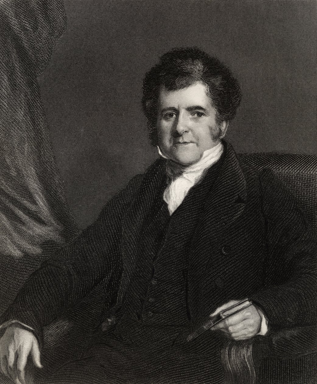 Richard Bright, kaiverrettu H. Cock, "The National Portrait Gallery, Volume I", julkaistu noin 1820 tekijältä Frederick Richard Say