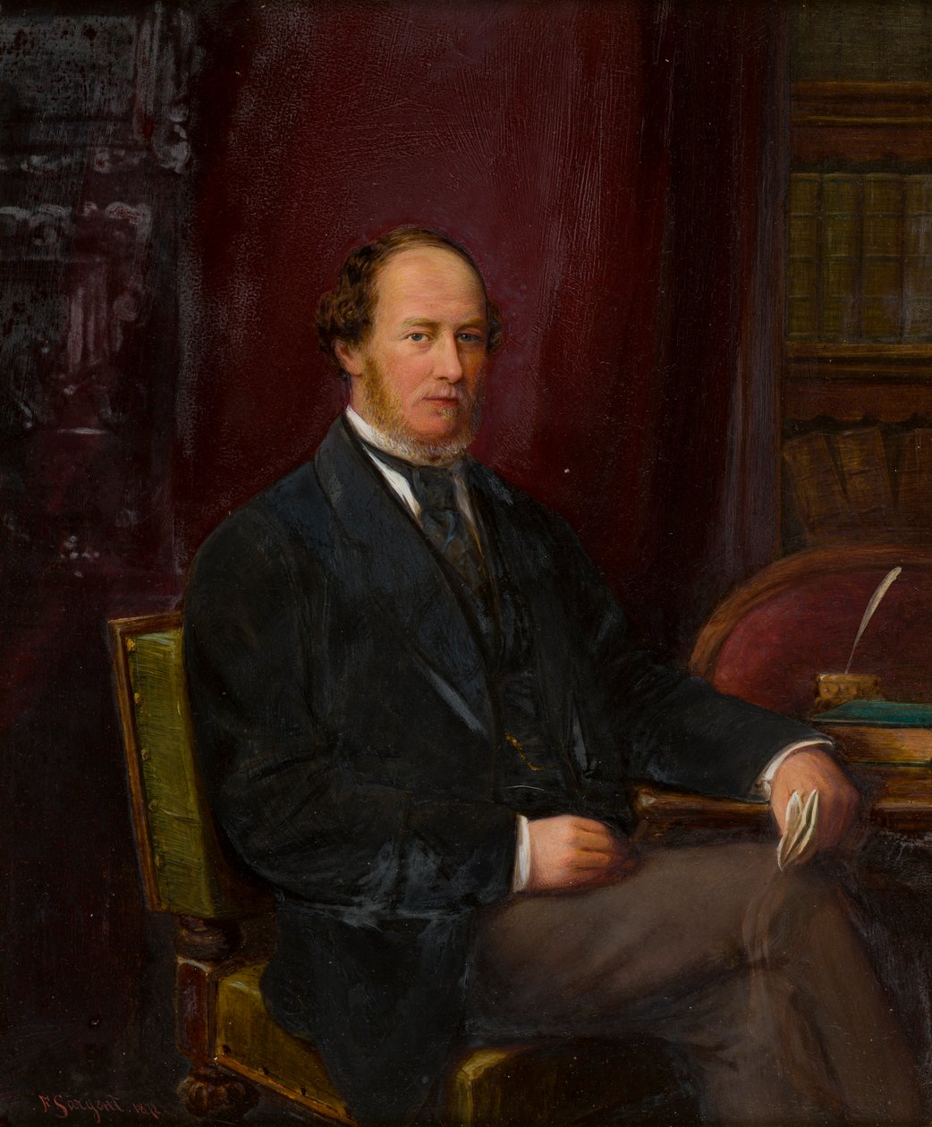Muotokuva 3. Earl of Bradfordista, n. 1872 (öljy kankaalle) tekijältä Frederick Sargent