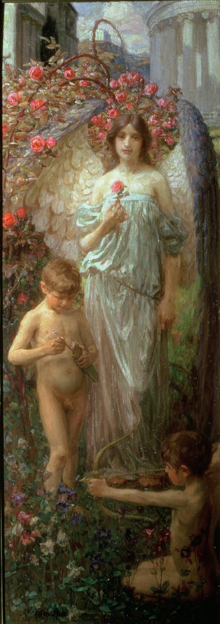 The Spirit Is (öljy paneelissa) tekijältä Frederick Stead