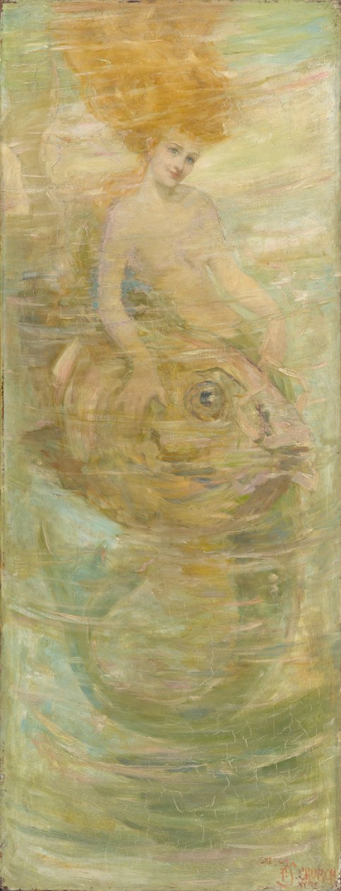 Merenneito, n. 1889 (öljy kankaalle) tekijältä Frederick Stuart Church