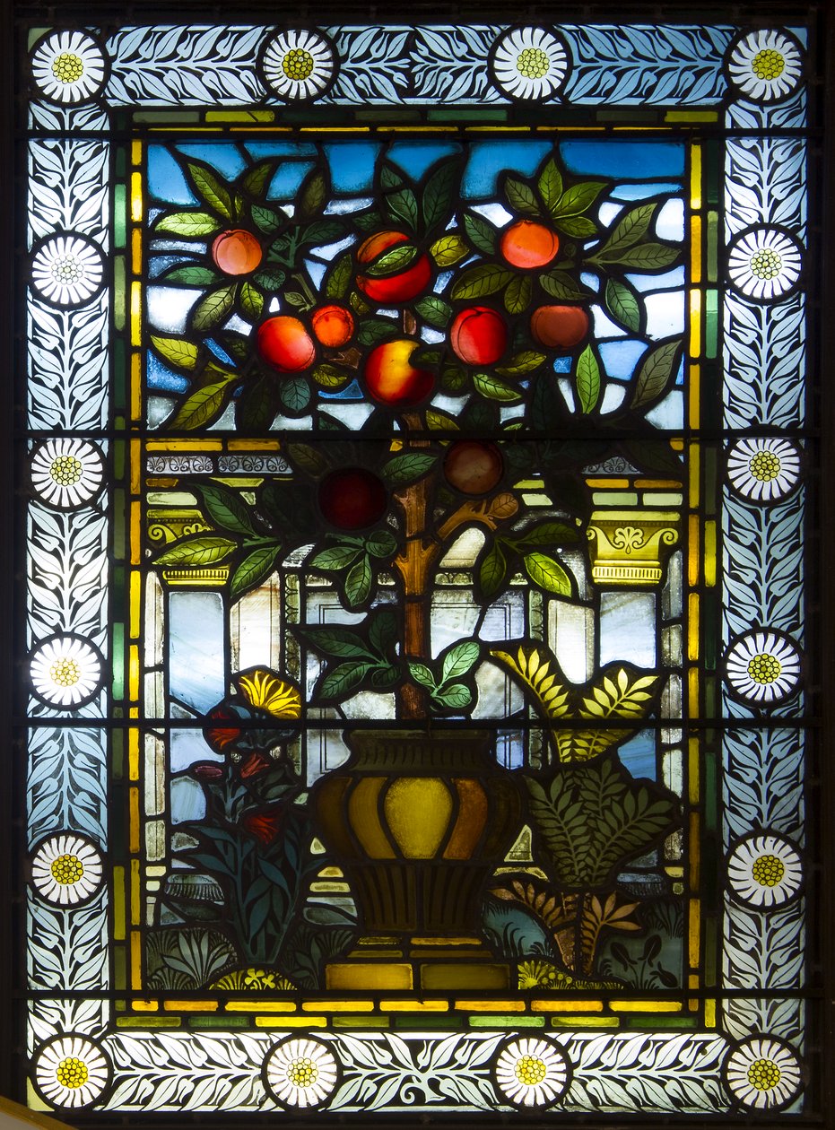 Lontoo, Thomas Goode Showroom, South Audley Street, GE Cooke, syynä Frederick Vincent Hart (1843-1914), hedelmäpensas, 1876 tekijältä Frederick Vincent Hart