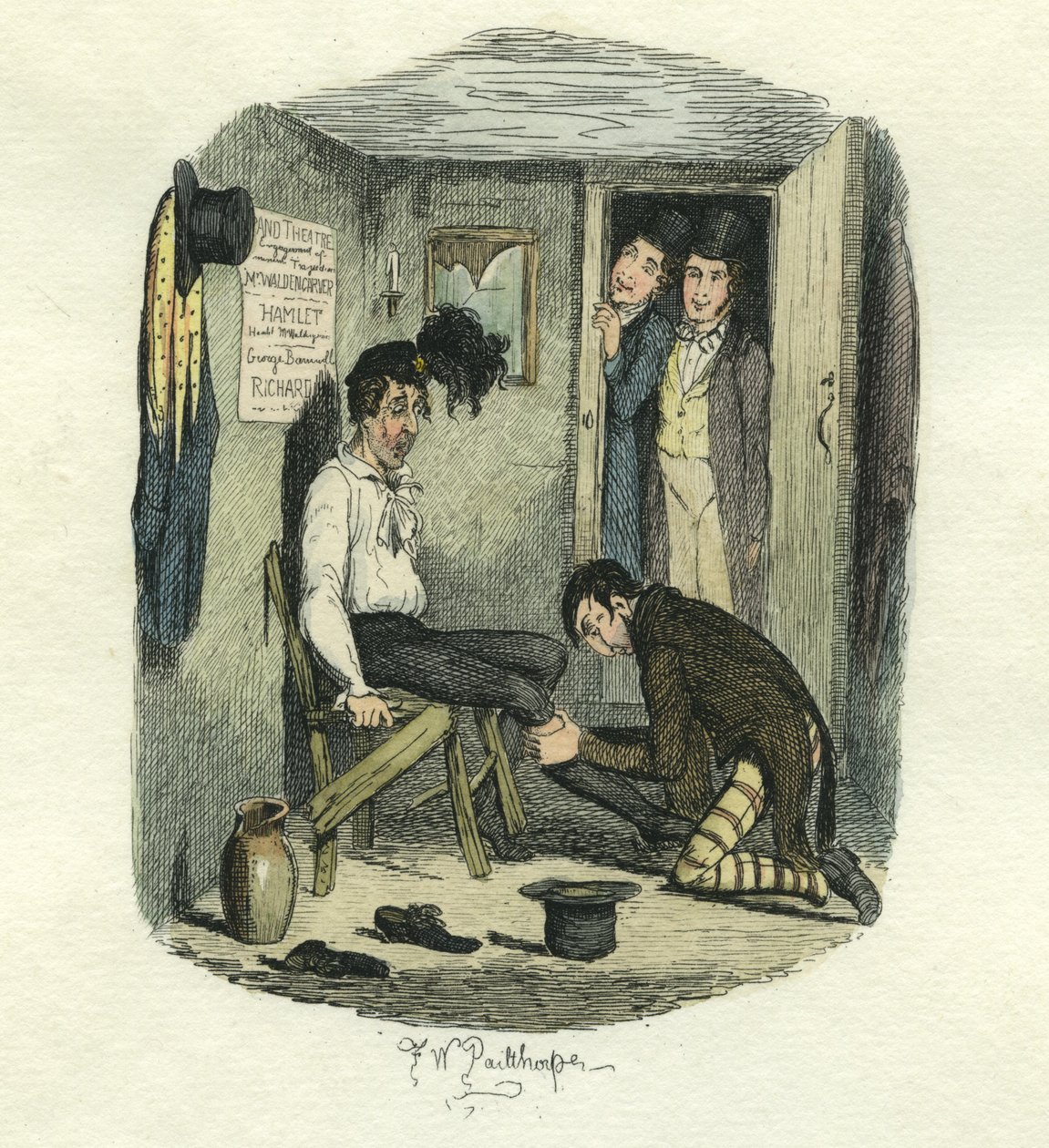 Hamletin nylkeminen, Suuret odotukset, n. 1885 (käsinvärinen etsaus) tekijältä Frederick W. Pailthorpe