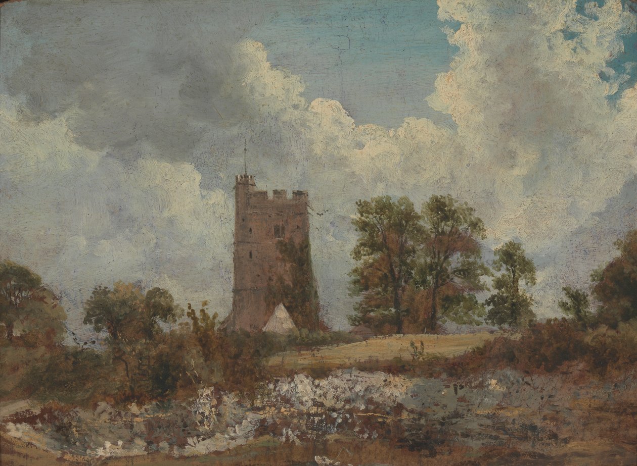 Maisema kirkon kanssa tekijältä Frederick W. Watts