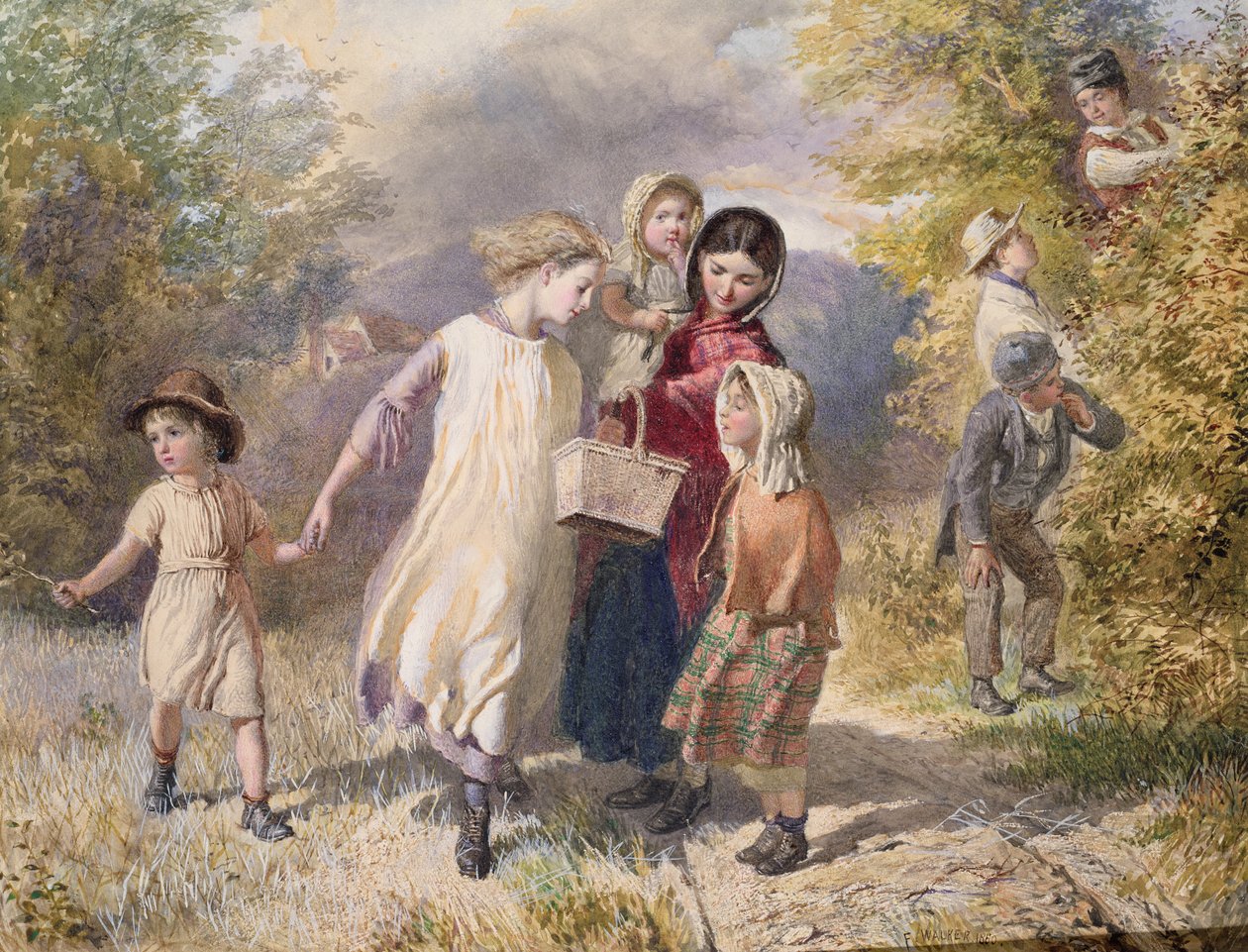 Huonekalut ja erilaiset esineet 1100- ja 1300-luvuilta tekijältä Frederick Walker
