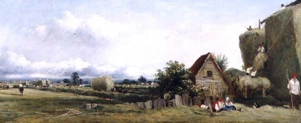 Heinänteko (öljy kankaalle) tekijältä Frederick Waters Watts