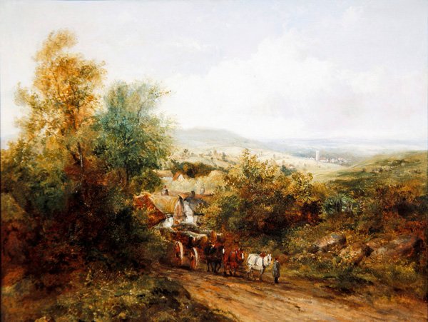 Maisema (öljy kankaalle) tekijältä Frederick Waters Watts
