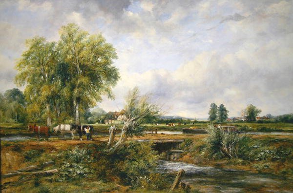 Pastoraalinen maisema (öljy kankaalle) tekijältä Frederick Waters Watts