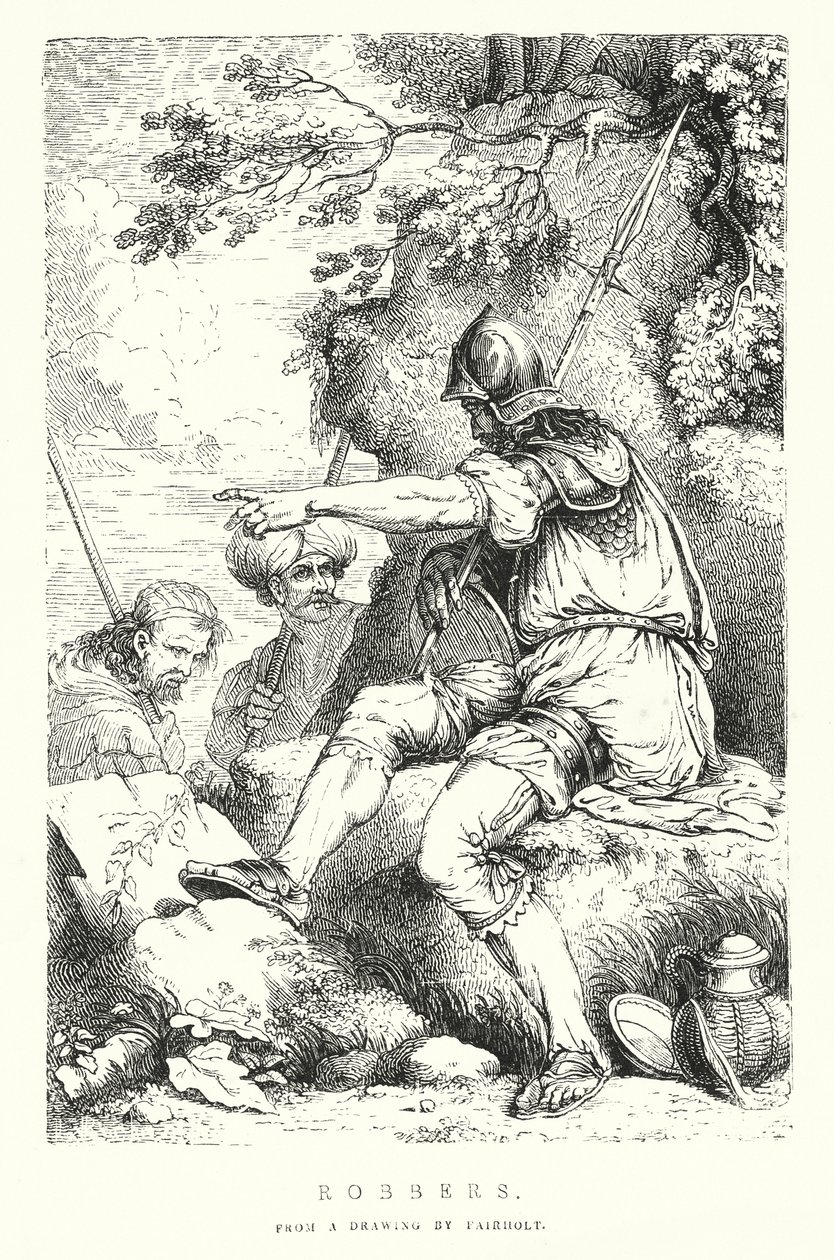 Ryöstäjät (kaiverrus) tekijältä Frederick William Fairholt