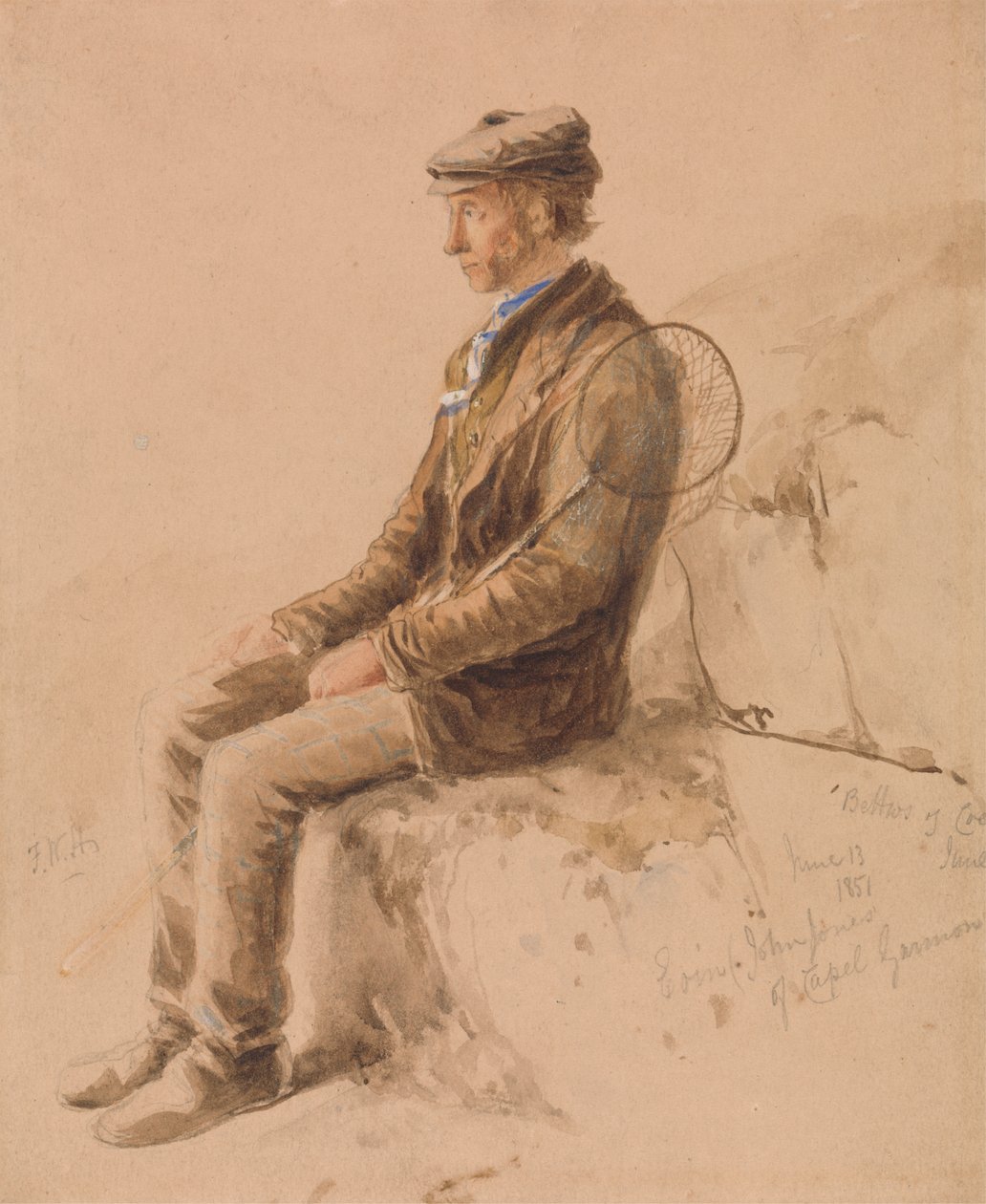 Mies, jolla on huivi, 13. kesäkuuta 1851 tekijältä Frederick William Hulme