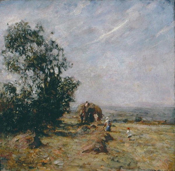 Harvest Scene (öljyä aluksella) tekijältä Frederick William Jackson
