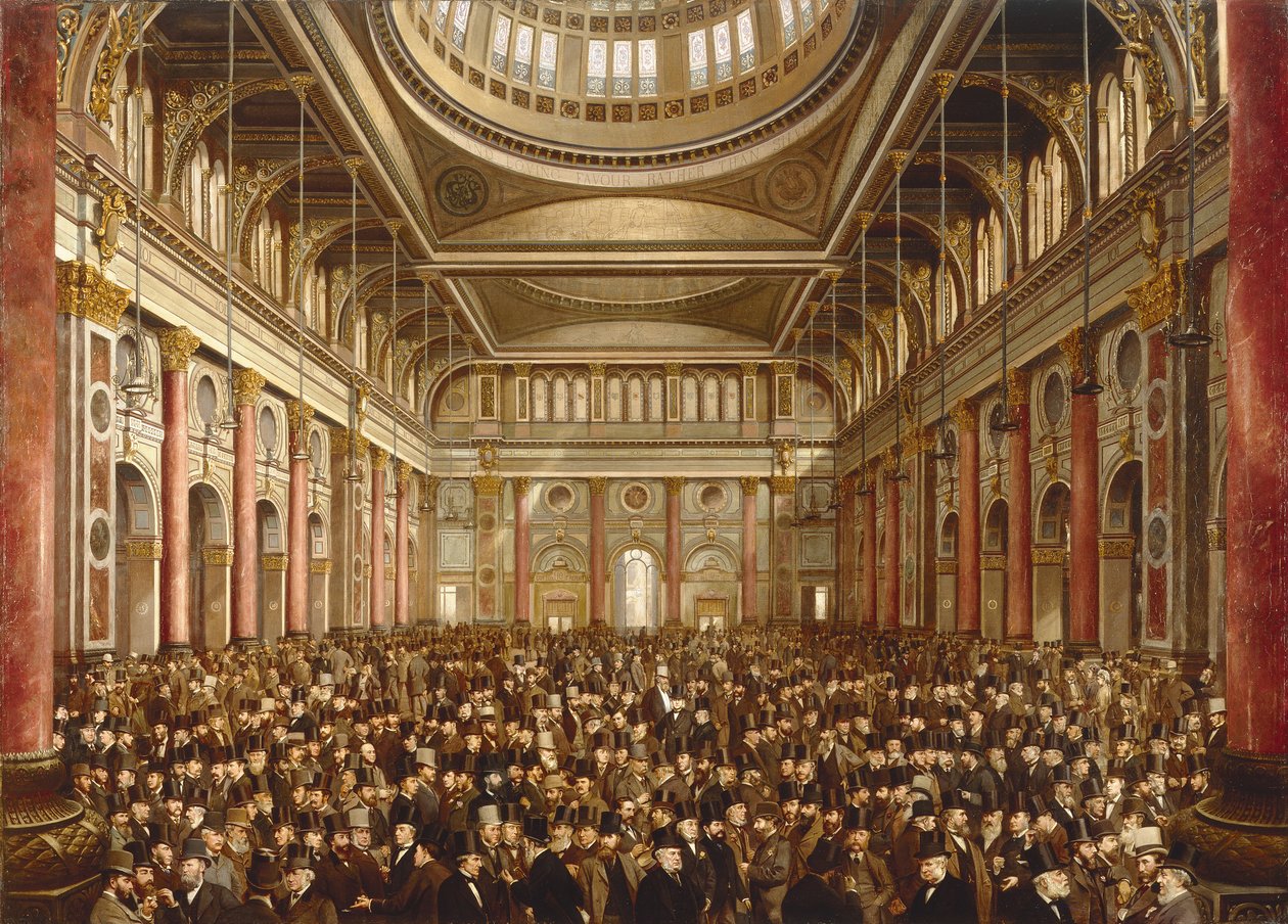 Manchester Exchangen sisustus tekijältä Frederick and Saunders H.L. (19th Century) Sargent