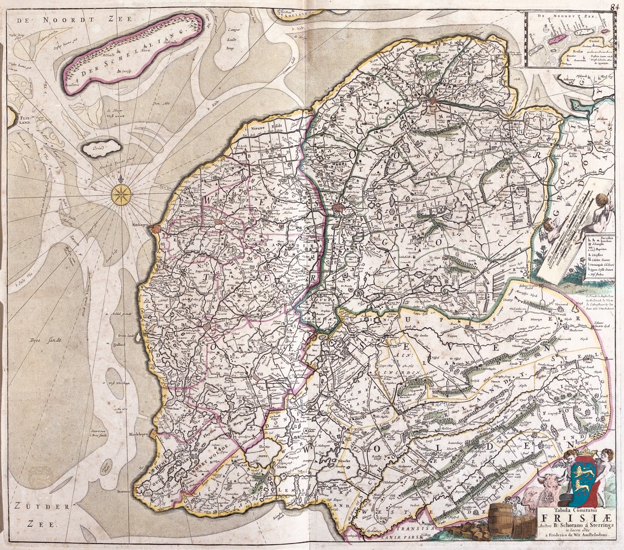 Friesland, Groningen, Alankomaat tekijältä Frederick de Wit