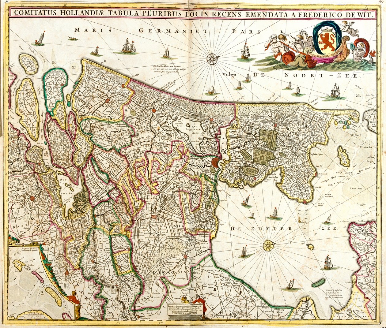 Gelderland, Utrecht, Pohjois-Hollanti, Etelä-Hollanti, Alankomaat, Alankomaat tekijältä Frederick de Wit