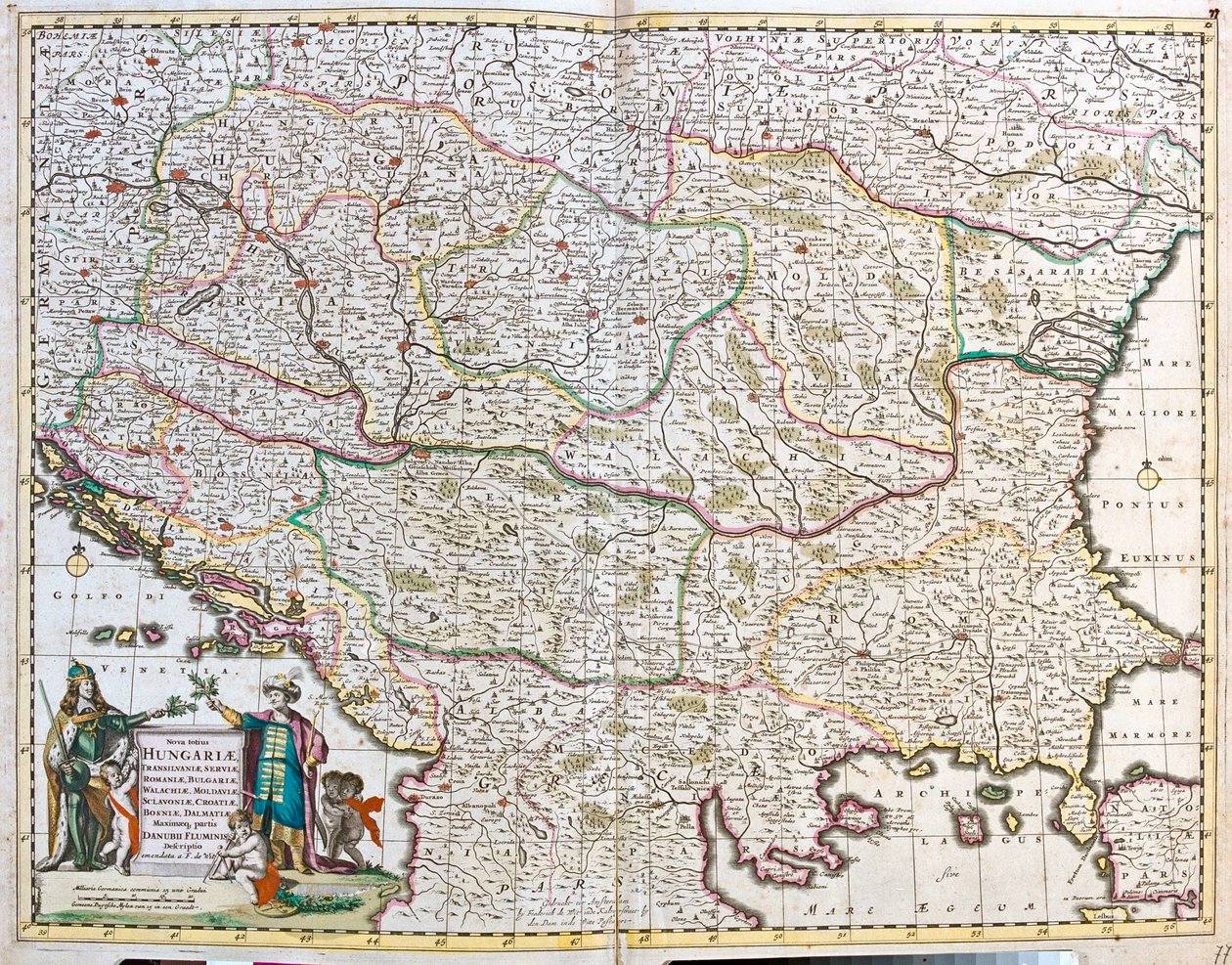 Unkari, Bosnia ja Hertsegovina, Kroatia, Serbia, Bulgaria, Romania, Montenegro, Albania, Makedonian tasavalta, Pohjois-Kreikka, Serbia, Bulgaria, Romania, Montenegro tekijältä Frederick de Wit