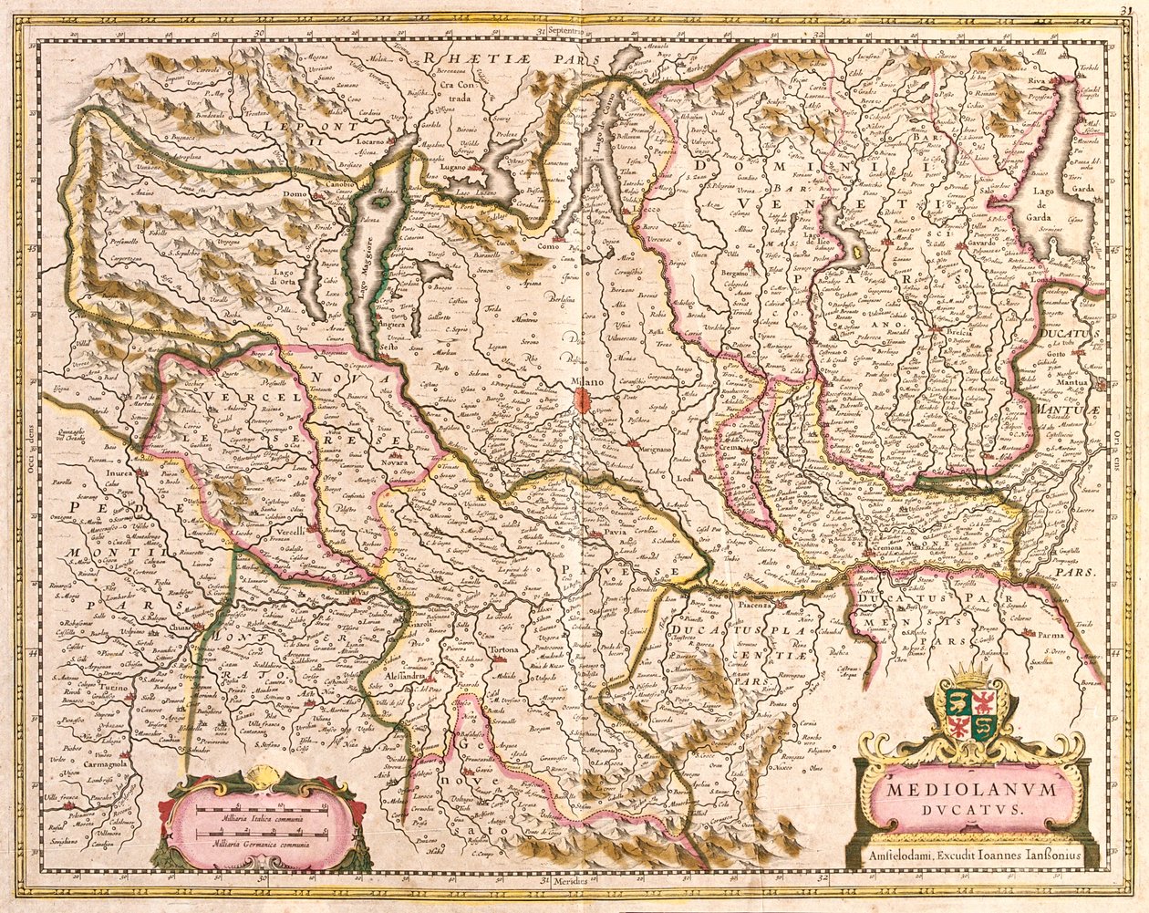Lombardia, Italia tekijältä Frederick de Wit