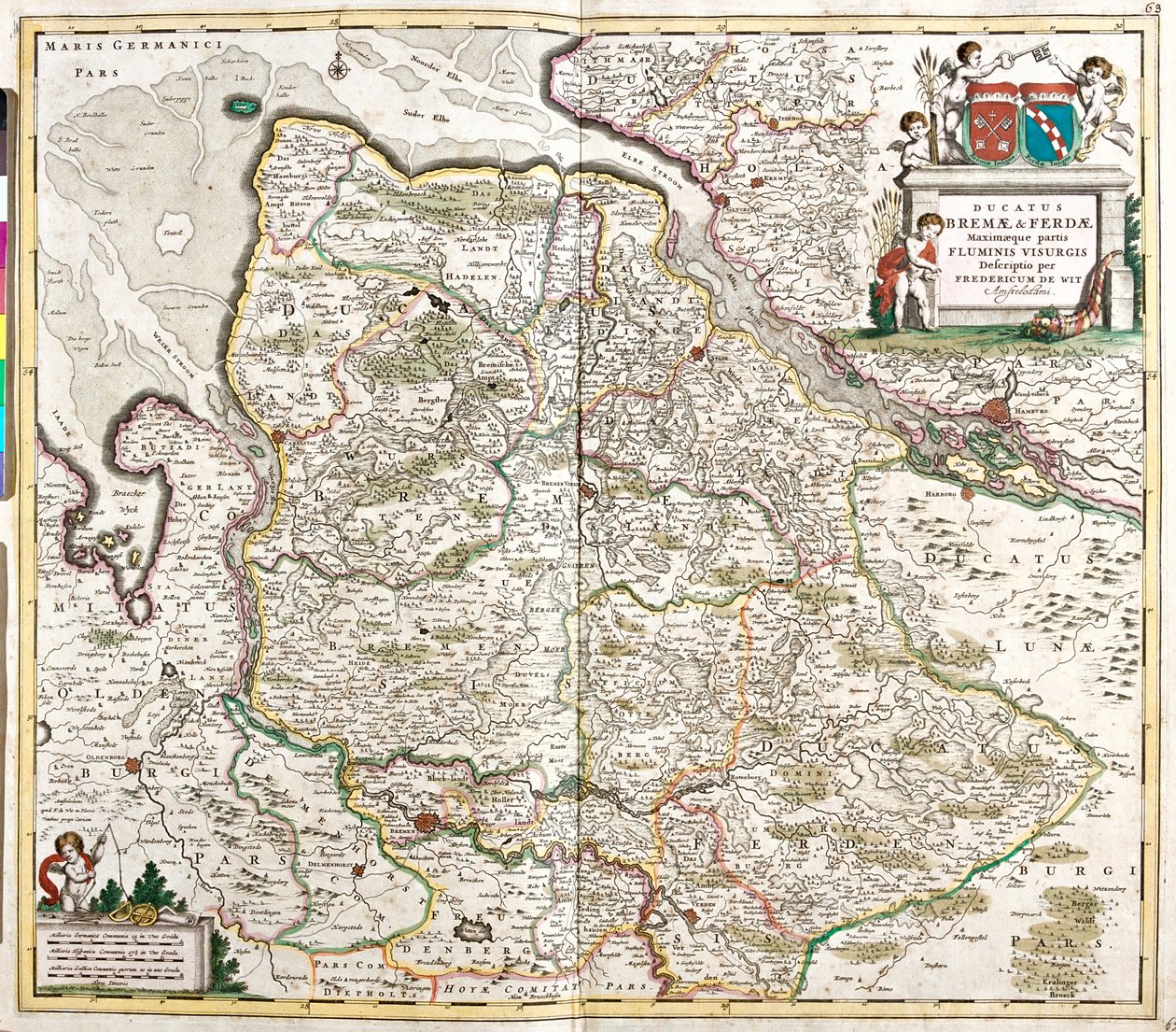 Niedersachsen, Bremen, Hampuri, Saksa tekijältä Frederick de Wit