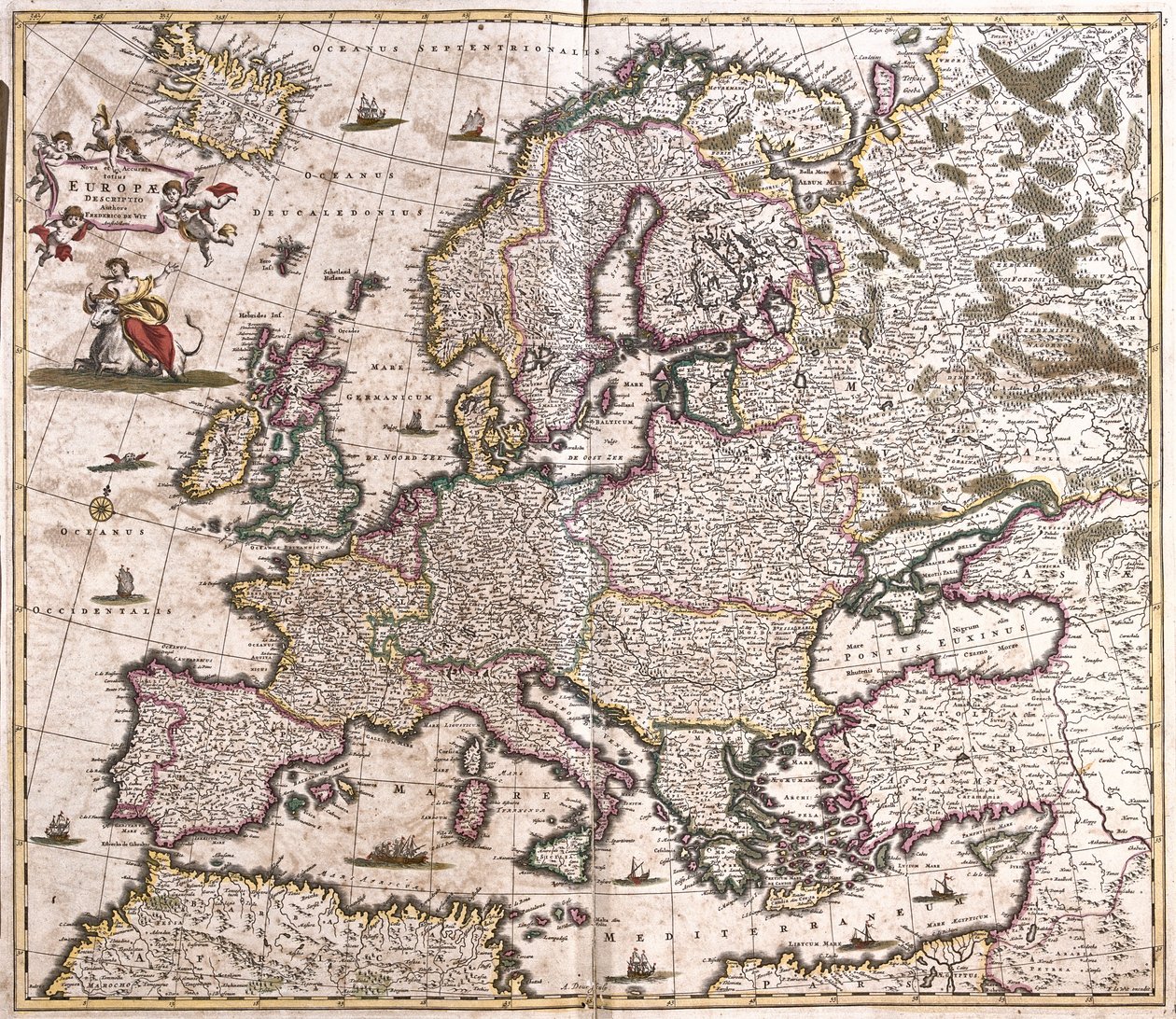 Euroopan kartta (etsaus tekijältä Frederick de Wit
