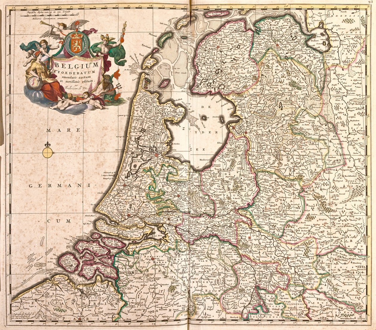 Belgian liiton kartta (Belgia) (etsaus tekijältä Frederick de Wit