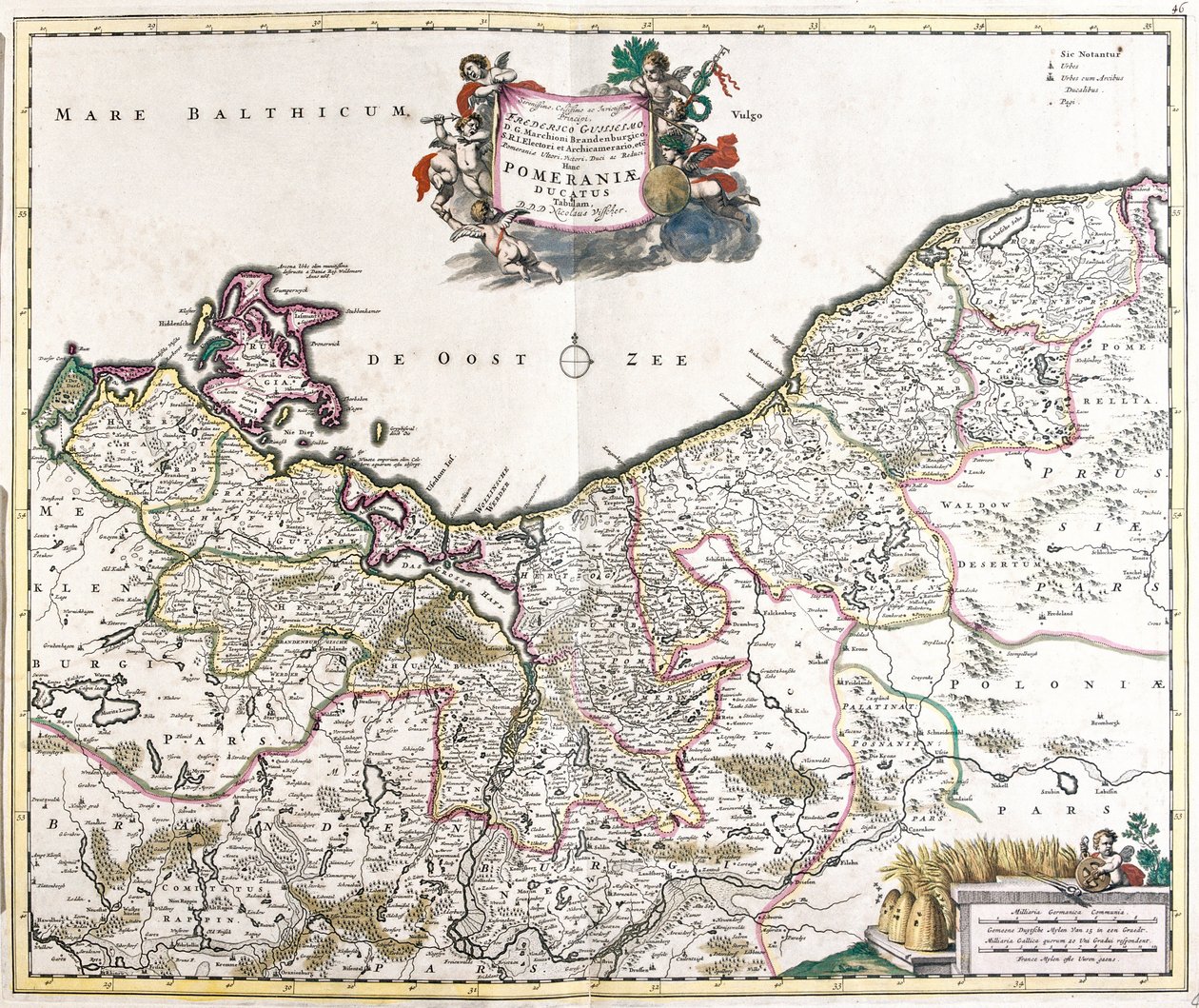 Pommerin herttua (Puola) kartta (etsaus tekijältä Frederick de Wit