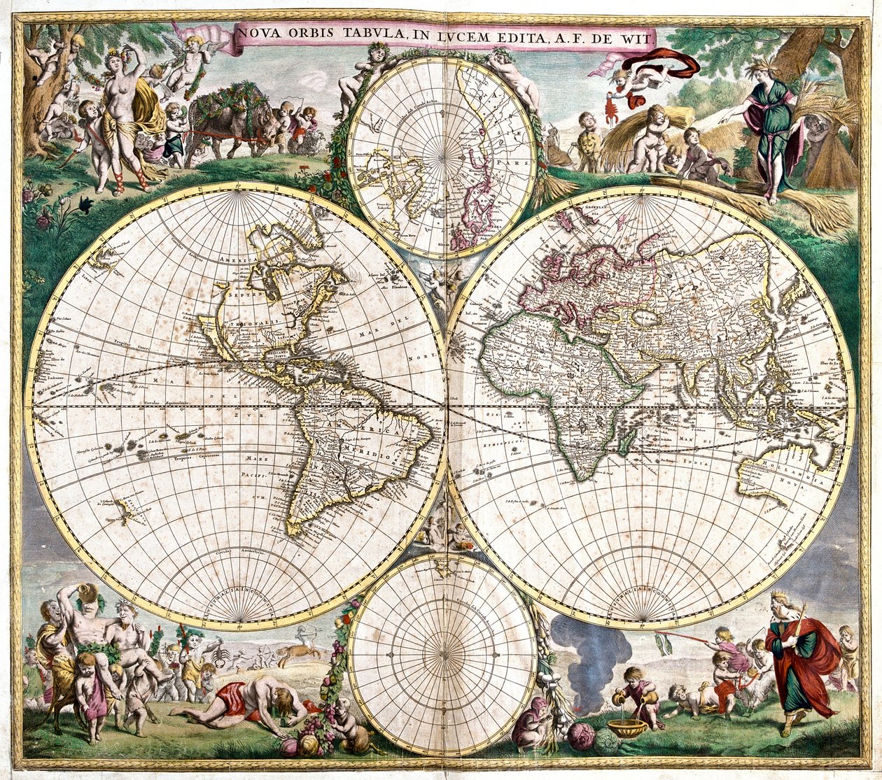 Planisphere World (etsaus tekijältä Frederick de Wit