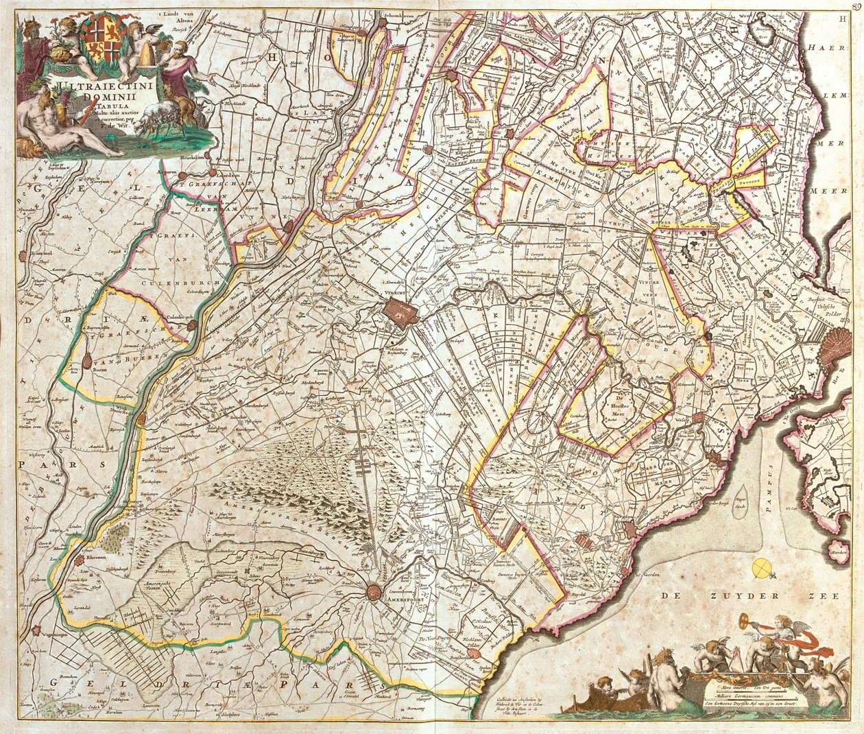 Utrecht, Pohjois-Hollanti, Limburg, Gelderland, Alankomaat, Alankomaat tekijältä Frederick de Wit