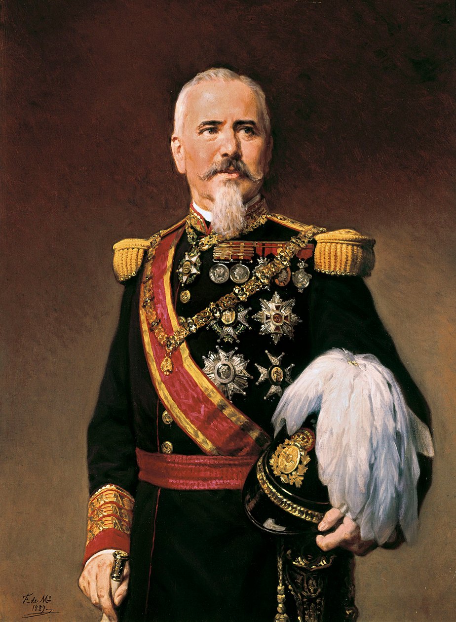 Muotokuva Arsenio Martinez Campos Antonista (1831-1900), espanjalainen poliitikko ja armeija, n. 1880 (öljy kankaalle) tekijältä Frederico de Madrazo