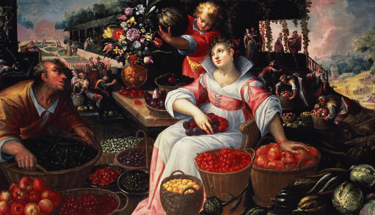 Hedelmätori (kesä), 1590 tekijältä Frederik Valckenborch