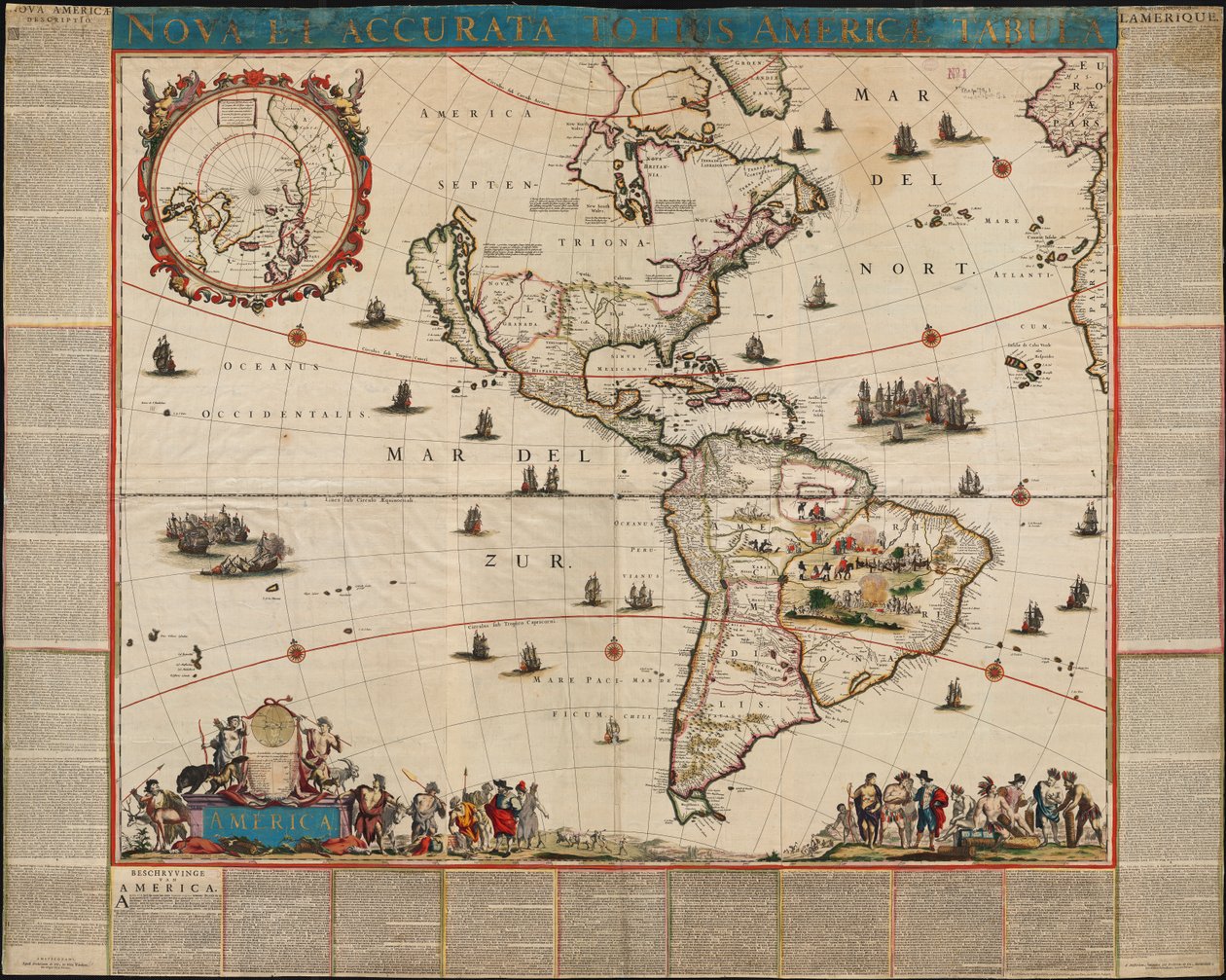 Noua et accurata totius Americae tabula tekijältä Frederik de Wit