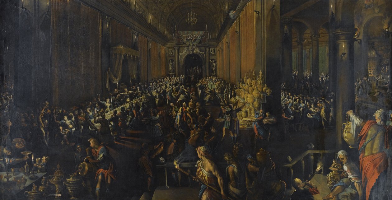 Belsassarin juhla 1596 tekijältä Frederik van Valckenborch