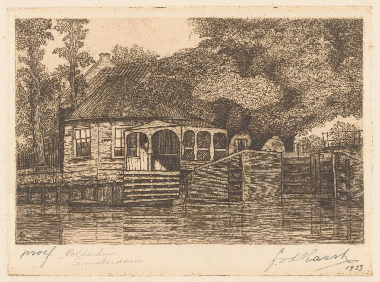 Polderhuis (alkuperäinen nimi esineessä) tekijältä Frederik van der Harst (signed by artist)