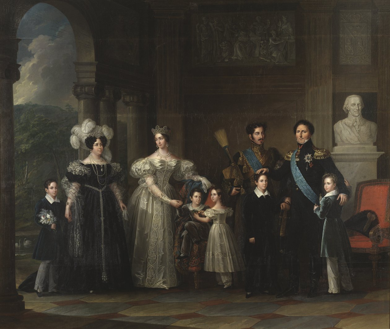 Bernadotten perhe (Ruotsin ja Norjan monarkia): Oscar I (1799-1859), Desiree Clary (1777-1860), Josephine de Leuchtenberg (1807-1867), Kaarle XV (1826-1872), Oscar II (1829-1907) , Charles XIV Jean (1763-1844), prinssi Gustave (1827-1852) ja prinssi tekijältä Fredric Westin