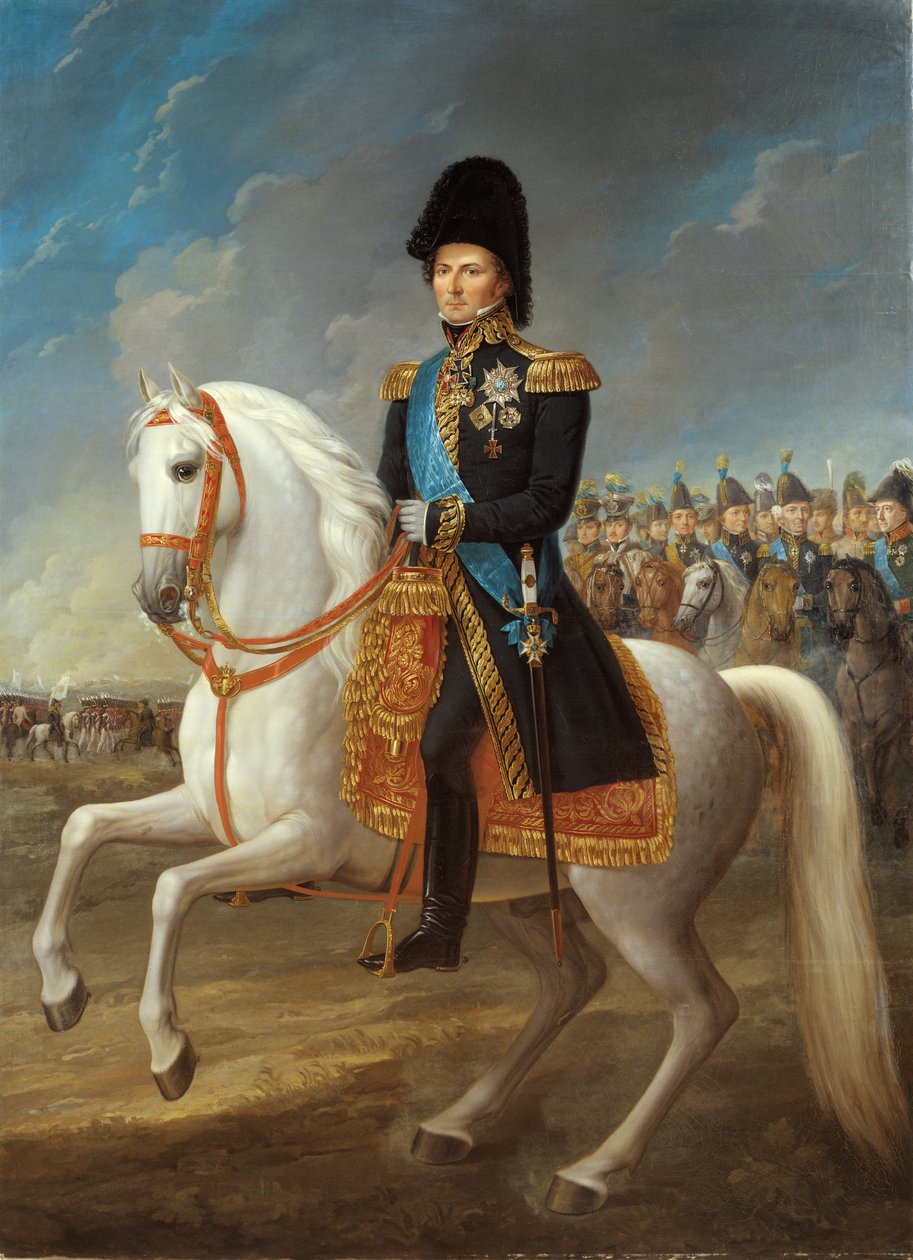 Muotokuva Jean Baptiste Jules Bernadottesta (1763-1844), Ranskan marsalkka, Ruotsin ja Norjan kuningas tekijältä Fredric Westin