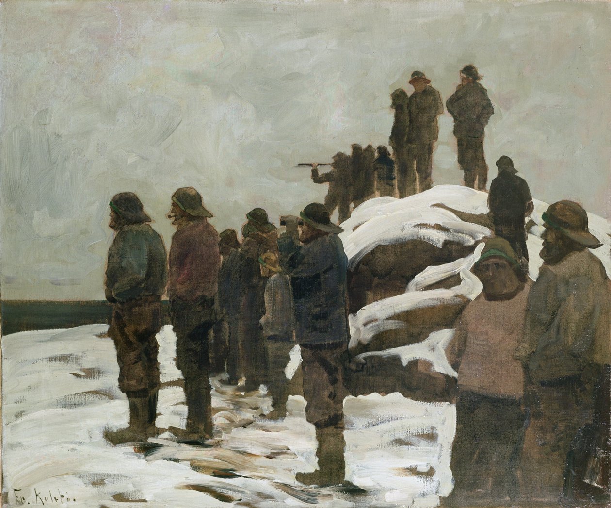 Kalastajat (öljy kankaalle) tekijältä Fredrik Kolstoe