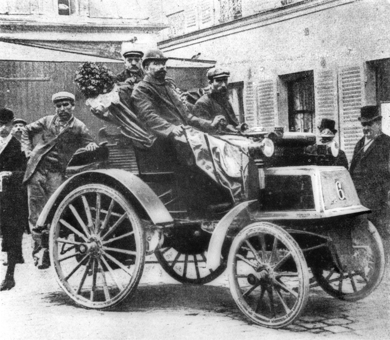 Panhard-Levassor-auto, joka voitti ensimmäisen palkinnon, 1891 tekijältä French Photographer