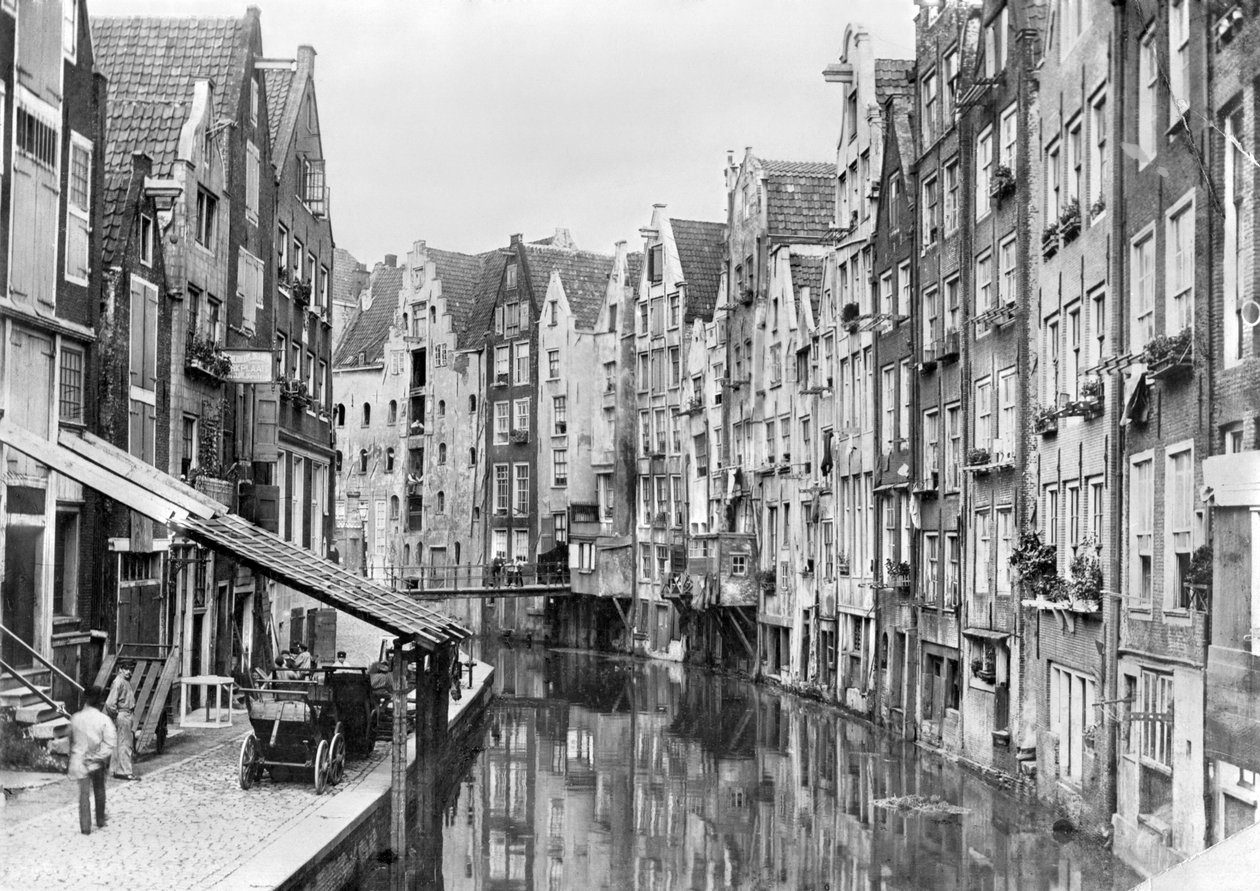 Achterburgwal, Amsterdam, 1900-luvun alku tekijältä French Photographer
