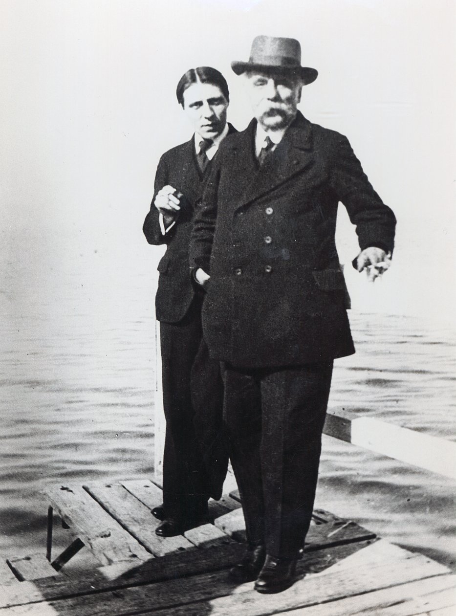 Alfred Cortot (1877-1962) ja Gabriel Faure (1845-1924), 1900-luvun alku tekijältä French Photographer
