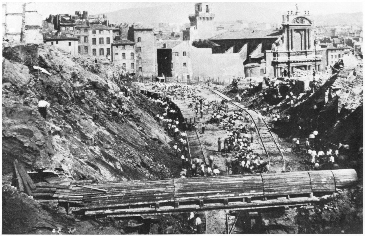 Rue Imperialen rakennus Marseillessa, 1863 tekijältä French Photographer