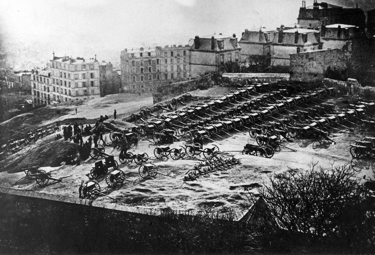 Cannon Park Montmartrella, 1871 tekijältä French Photographer