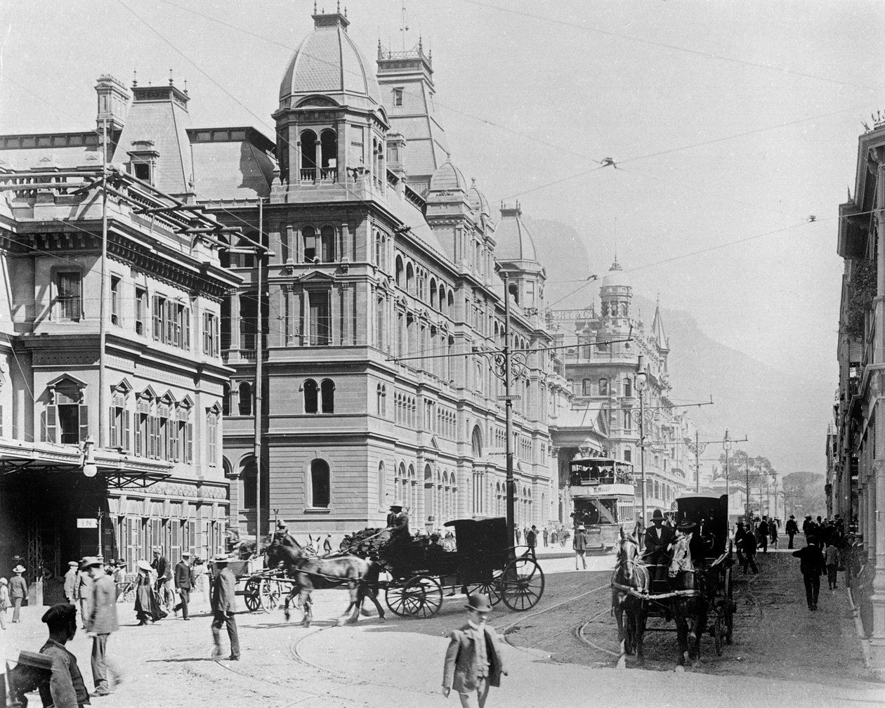 Kapkaupunki: New Adderley Street, n.1914 ( svetokuvassa). tekijältä French Photographer