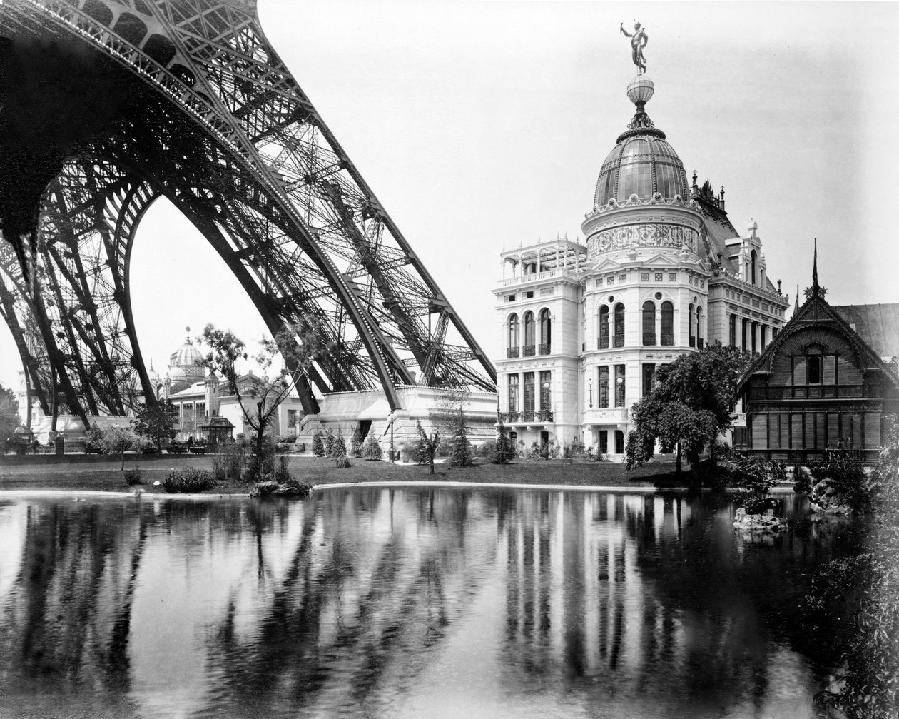 Kaasupaviljonki ja ruotsalainen mökki, Pariisin näyttely, 1889 tekijältä French Photographer
