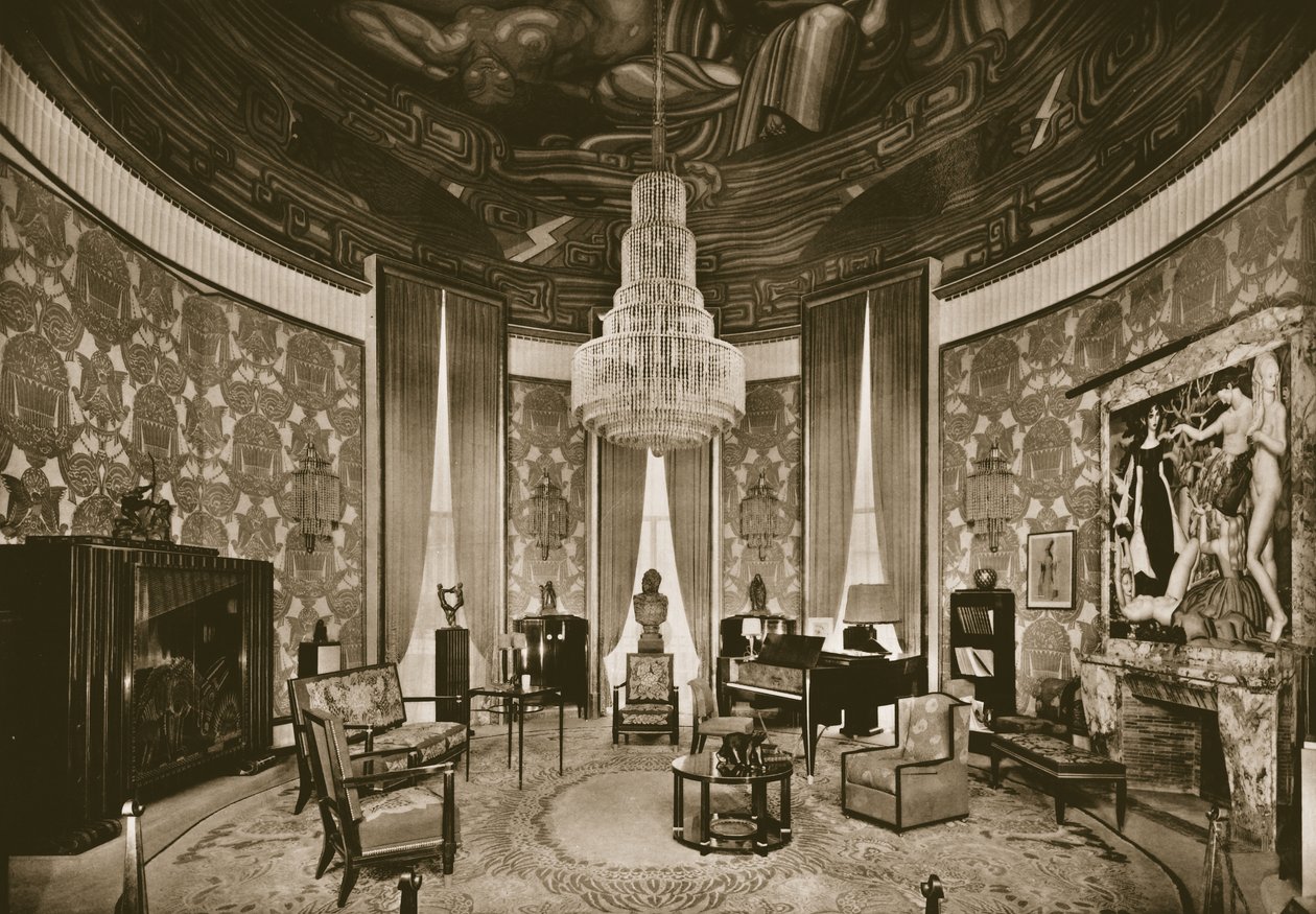 Grand Salon, suunnitteli Jacques-Emile Ruhlmann, 1925 tekijältä French Photographer