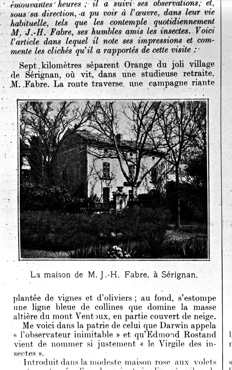 Jean-Henri Fabresin (1823-1915) talo Serignanissa tekijältä French Photographer