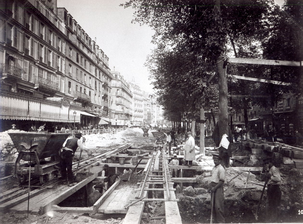 St Paulin aseman rakentaminen Pariisin metron Ligne 1:lle, 1903 tekijältä French Photographer